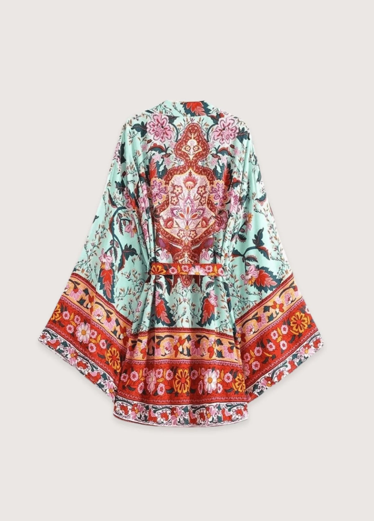Short Kimono | Blue & Pink Floral